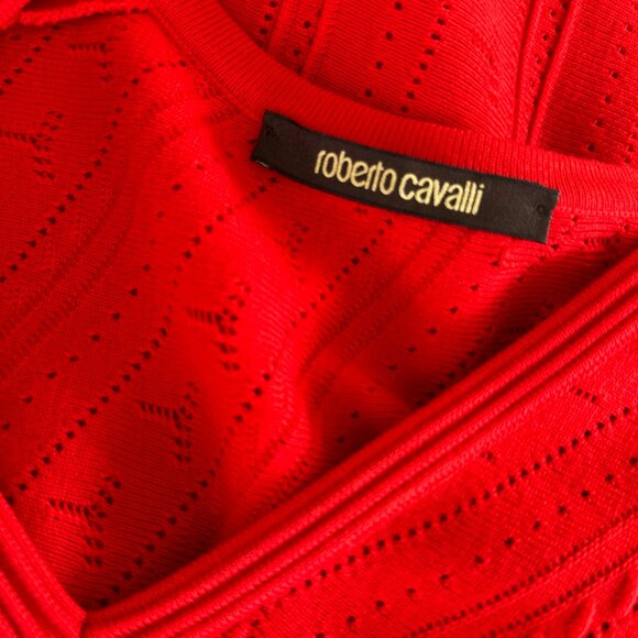 Roberto Cavalli Red Knit Dress - Picture 2 of 9
